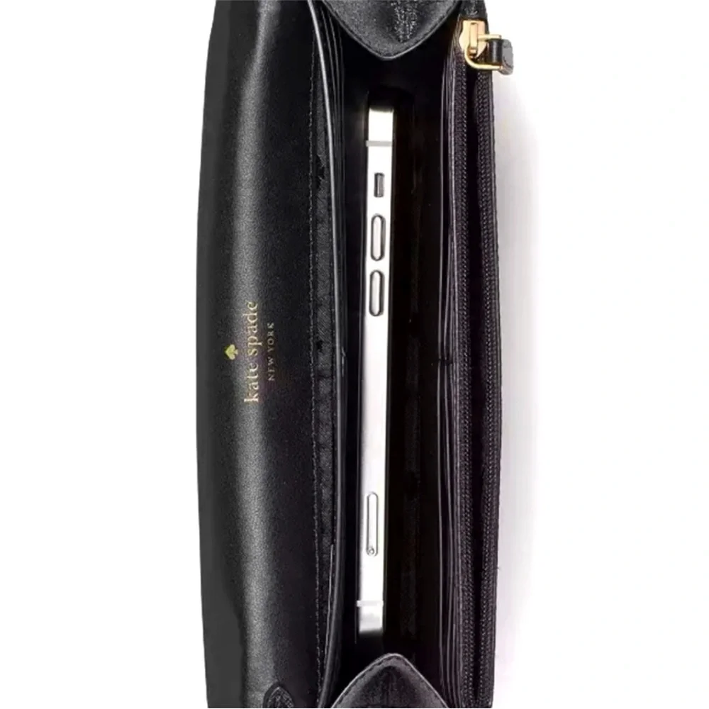 Kate Spade Medium Flap Phone Wristlet Glimmer Boxed. New !